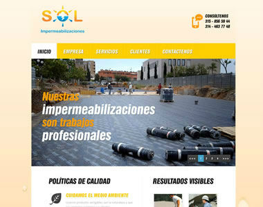 Página Web El Sol Impermeabilizaciones